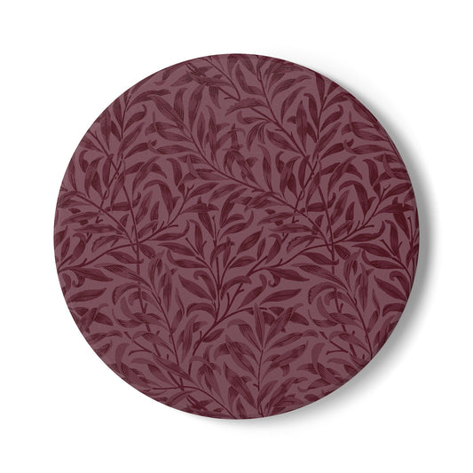 Mauve Leaves Coaster Square or Round Color Coordinated Collection