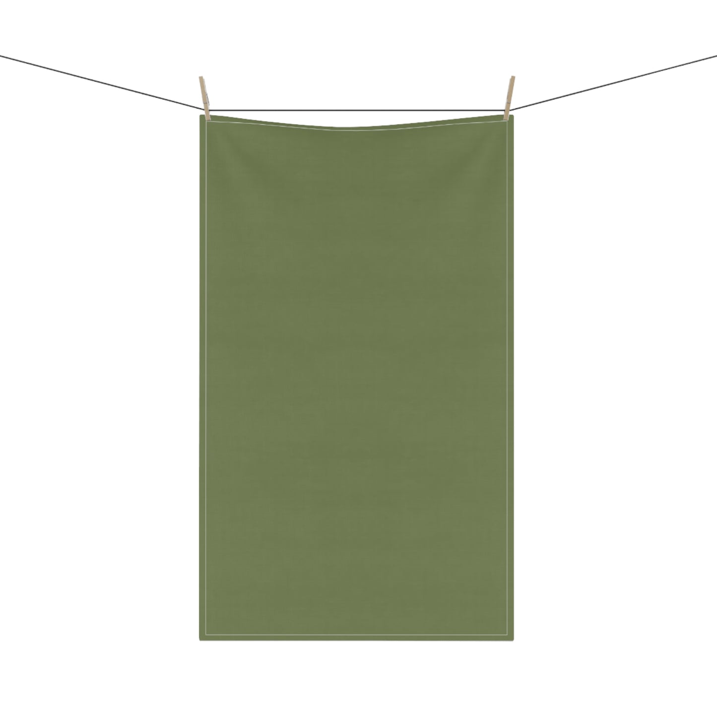 Olive Cotton Twill Tea Towel 18 x 30