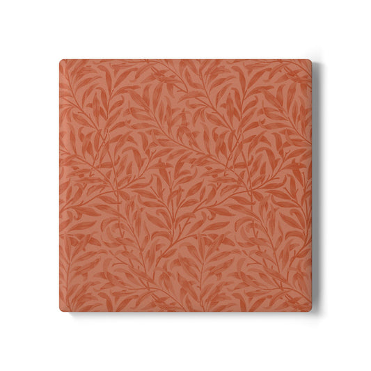 Terracotta Leaves Coaster Square or Round Color Coordinated Collection