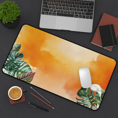Sunset Botanical Desk Pad Tropical Botanical Desk Mat (12x18, 12x22, 16x32)