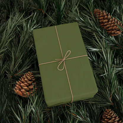 Olive Wrapping Paper Matte or Glossy Gift Wrap 3 Sizes Fine Art Paper