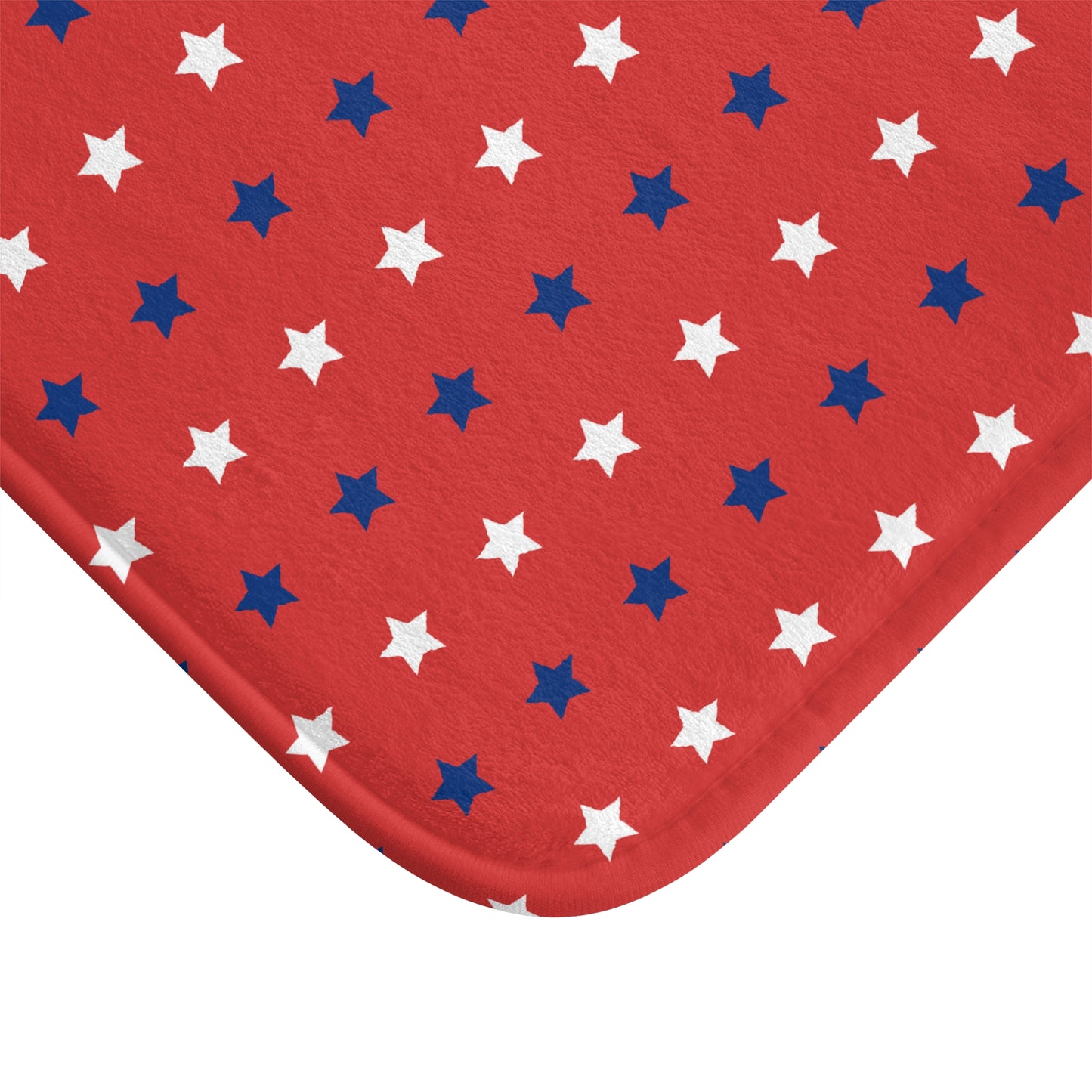 Red, White and Blue Stars Bath Mat