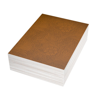 Saddle Tan Floral Postcard Set Pack of 10, 30 or 50 w/ Envelopes | Coordinated Collection