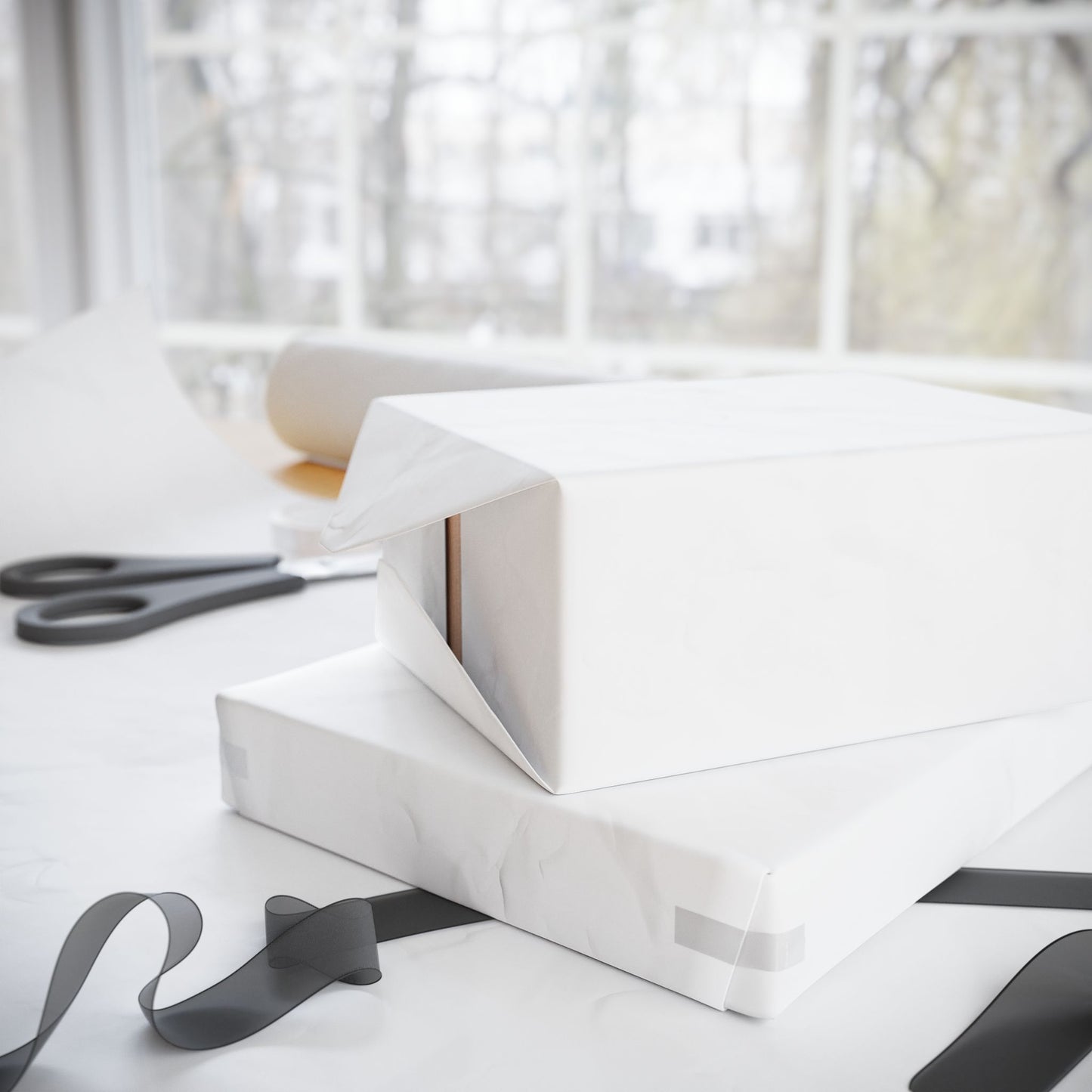 White Wrapping Paper Matte or Glossy Gift Wrap 3 Sizes Fine Art Paper