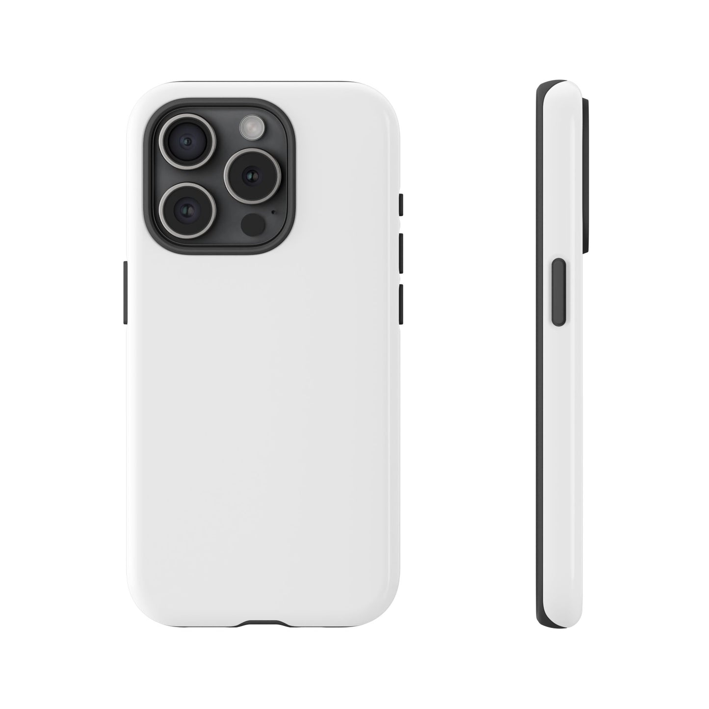 White Tough Cell Phone Case Matte or Glossy Protective Case iPhone Samsung