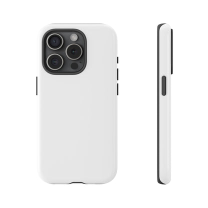 White Tough Cell Phone Case Matte or Glossy Protective Case iPhone Samsung