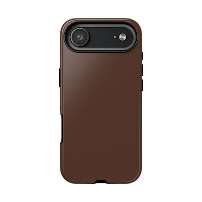 Chocolate Brown Tough Cell Phone Case Matte or Glossy Protective Case iPhone Samsung