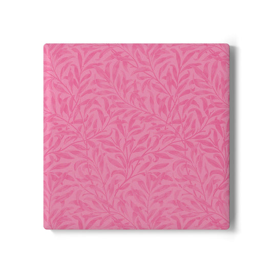 Light Pink Leaves Coaster Square or Round Color Coordinated Collection
