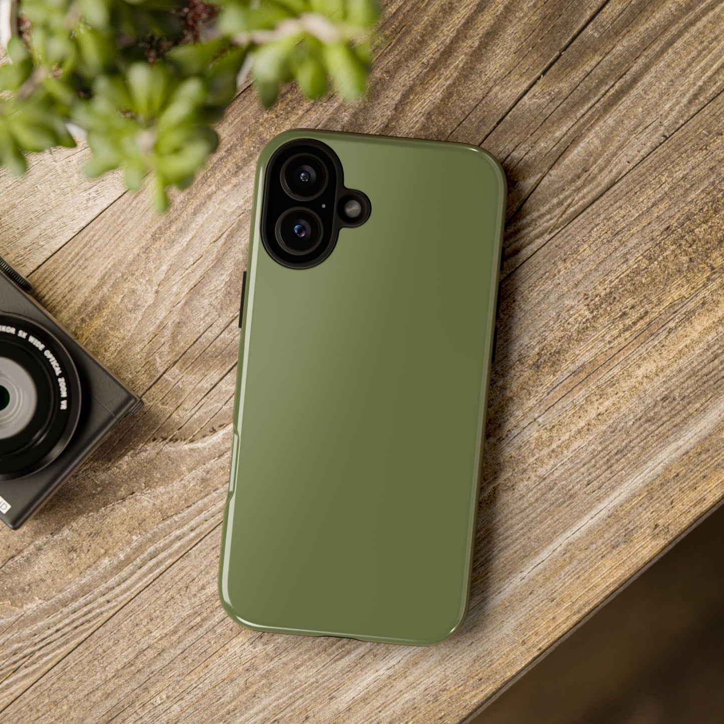 Olive Tough Cell Phone Case Matte or Glossy Protective Case iPhone Samsung