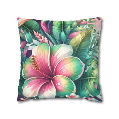Paradise in Full Bloom Canvas Pillow Cover 20x20
