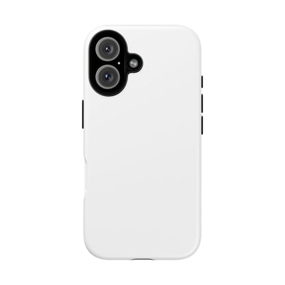 White Tough Cell Phone Case Matte or Glossy Protective Case iPhone Samsung