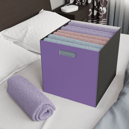 Purple Felt Storage Box Foldable Organizer Bin Home Storage Basket