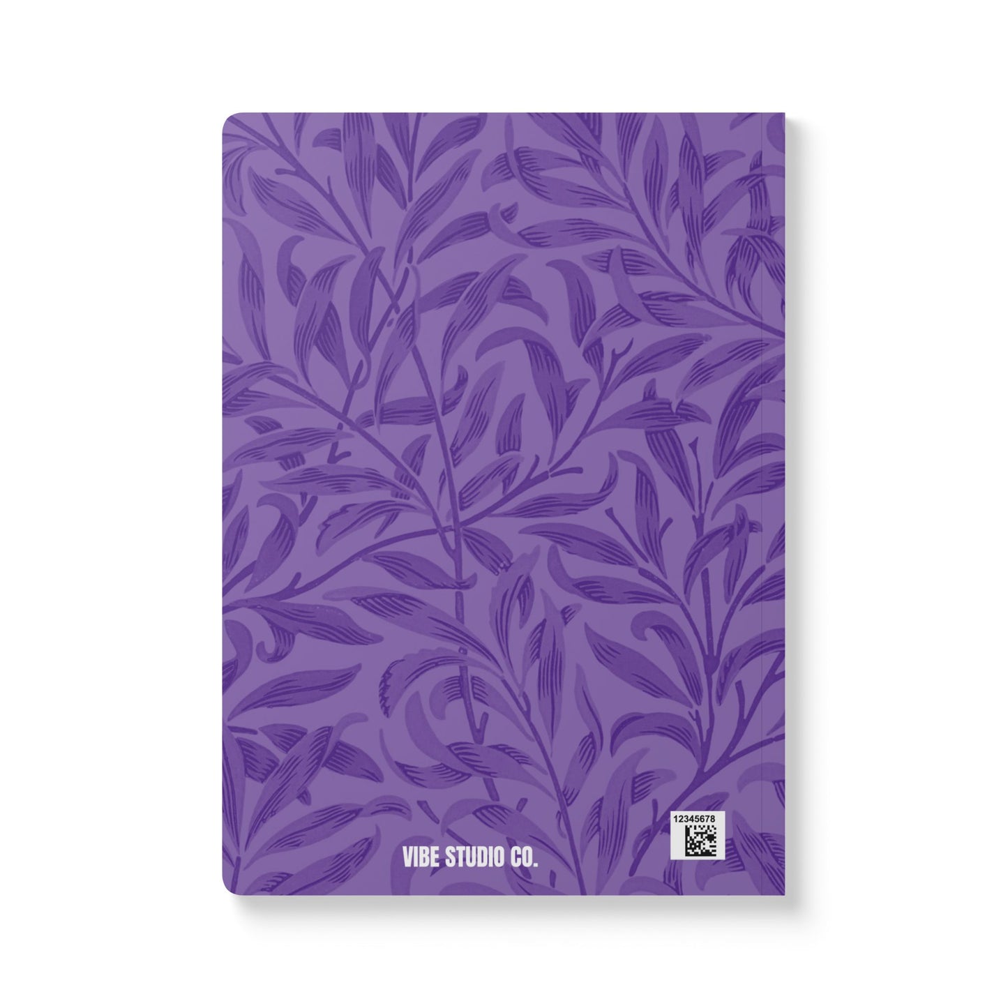 Purple Leaves A5 Lined Journal Minimal Botanical Notebook | Coordinated Collection