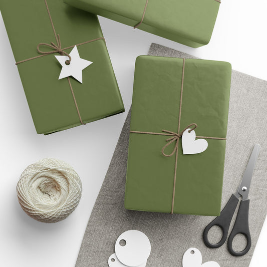 Olive Wrapping Paper Matte or Glossy Gift Wrap 3 Sizes Fine Art Paper