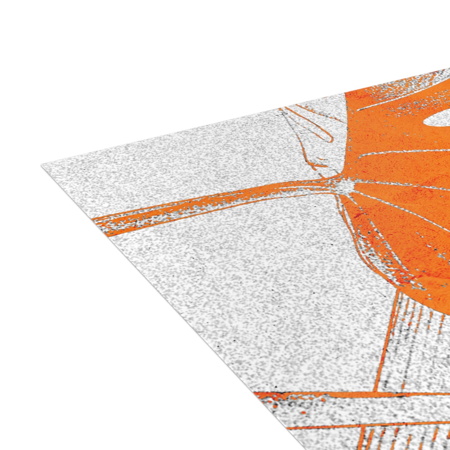 Monstera Leaf Tangerine Postcards