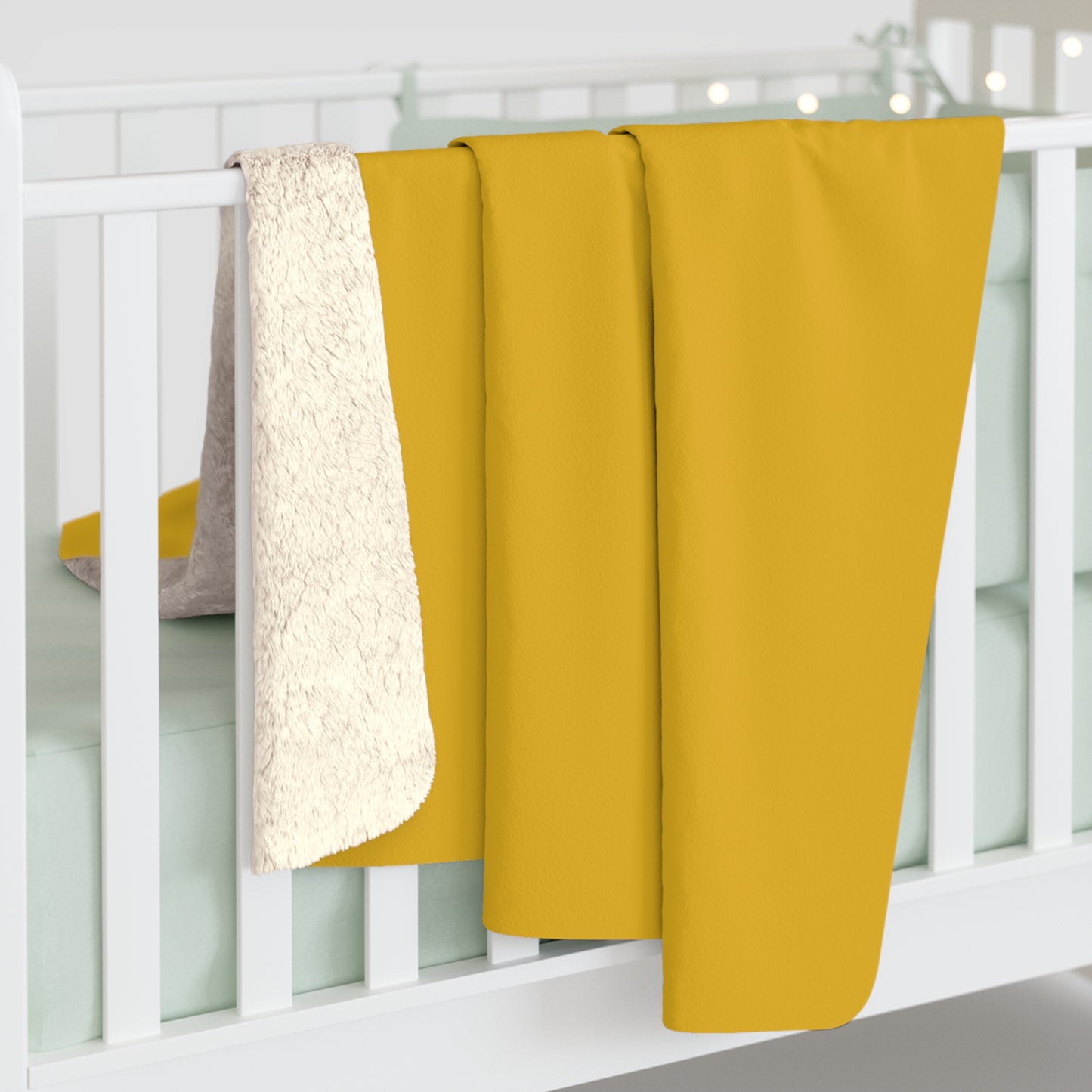 Honey Yellow Sherpa Fleece Blanket Cozy Plush Throw 3 Sizes Soft Warm Blanket