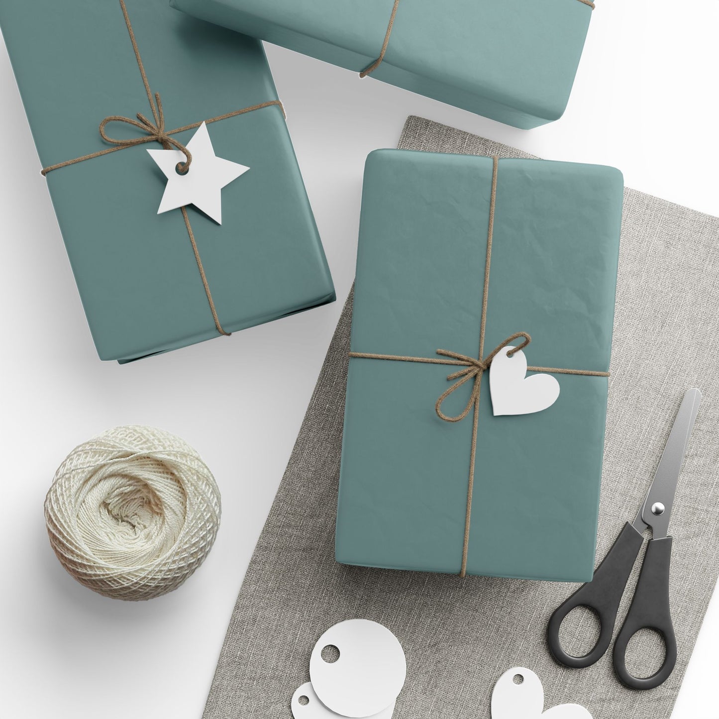 Dusty Blue Wrapping Paper Matte or Glossy Gift Wrap 3 Sizes Fine Art Paper