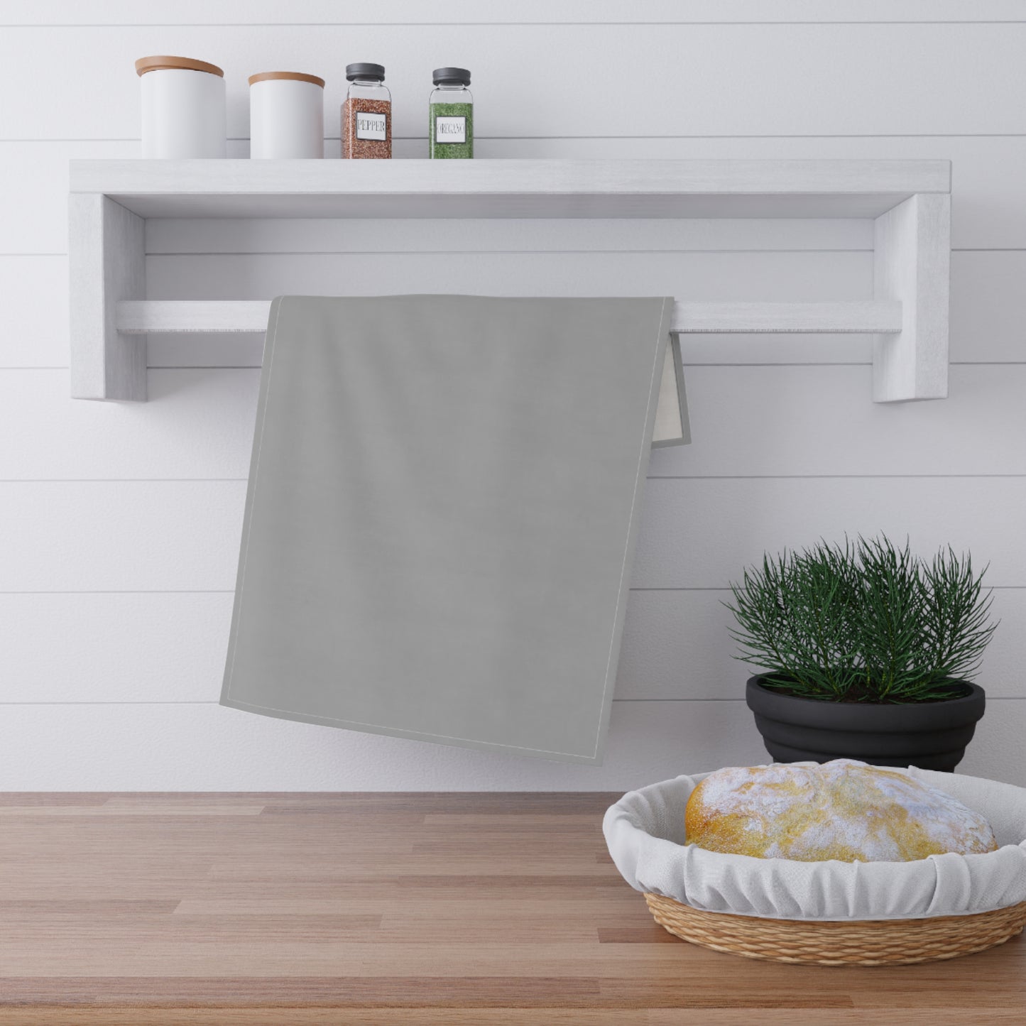 Grayscale Cotton Twill Tea Towel 18 x 30