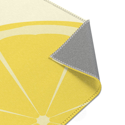 Lemon Kitchen Rug 24 x 36 Yellow Citrus Accent Rug Bright Fruit Kitchen Decor