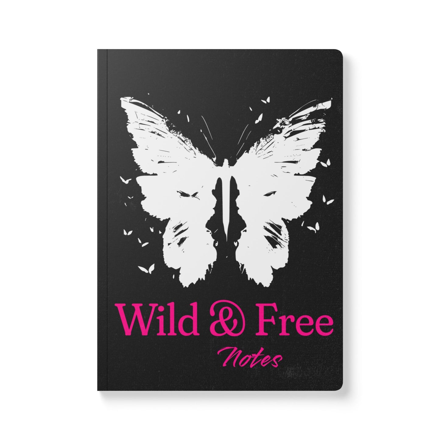 Wild & Free Butterfly Black A5 Lined Journal