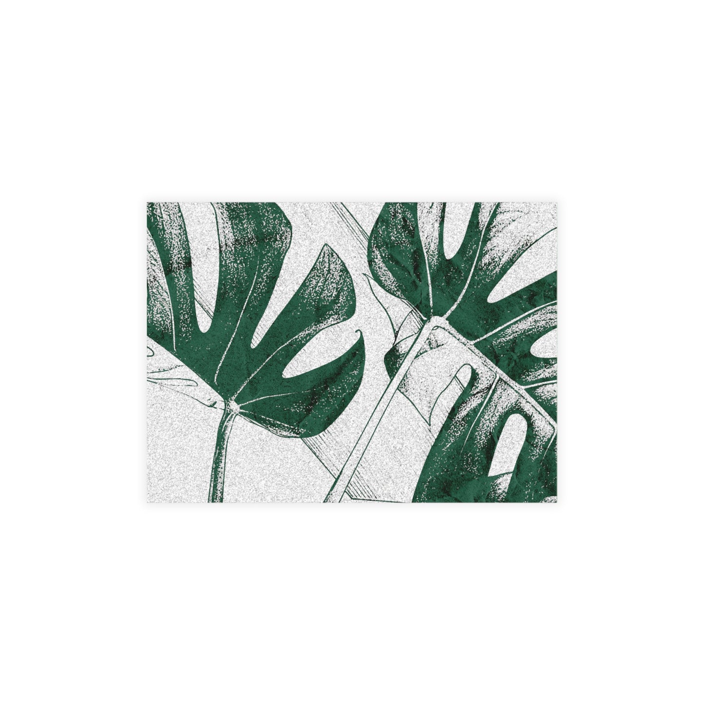 Monstera Leaf Green Postcards