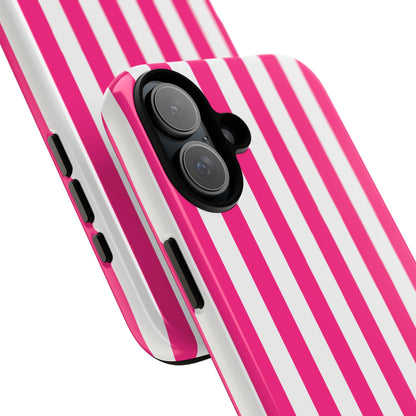 Pink Stripe Tough Phone Case for iphone or Samsung