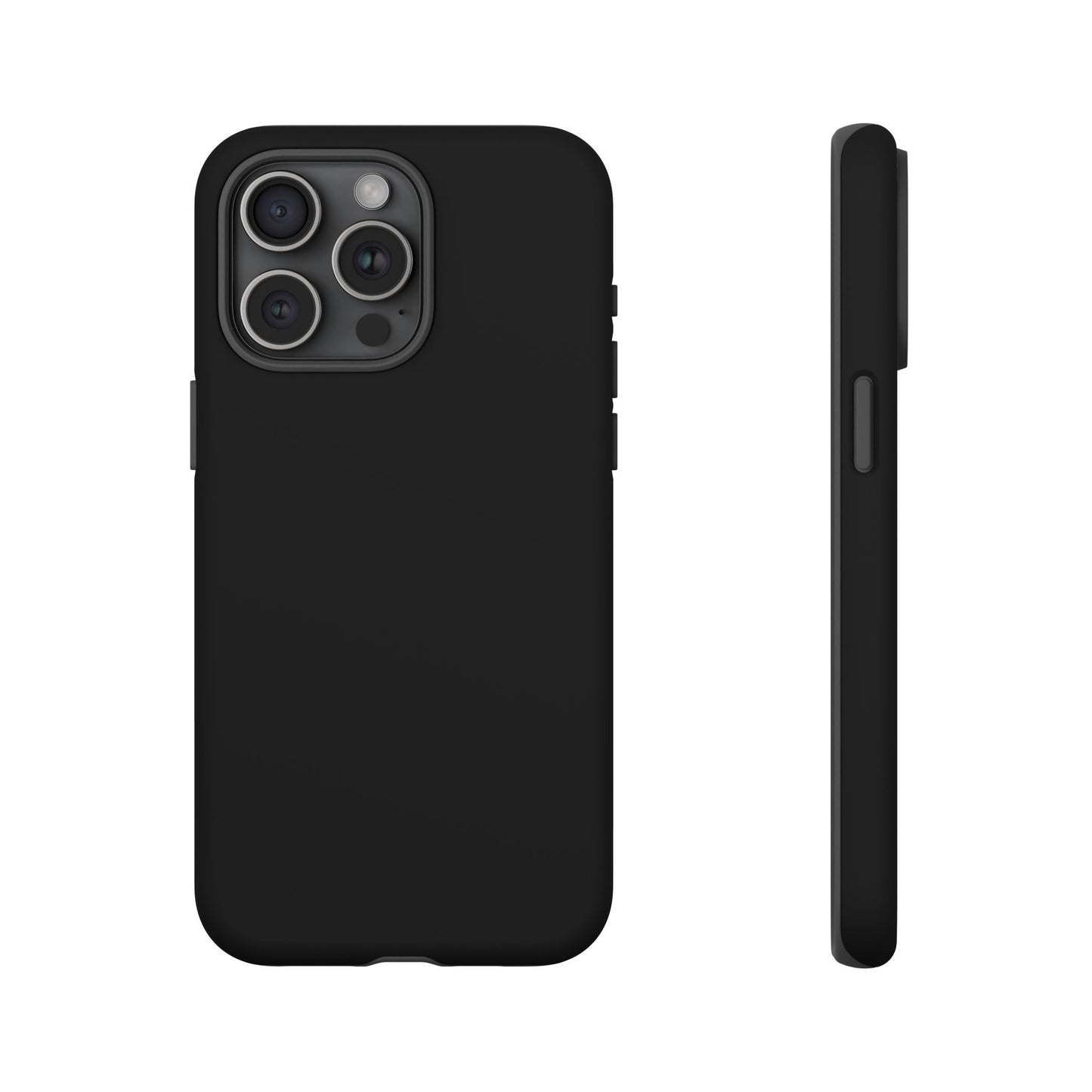 Black Tough Cell Phone Case Matte or Glossy Protective Case iPhone Samsung