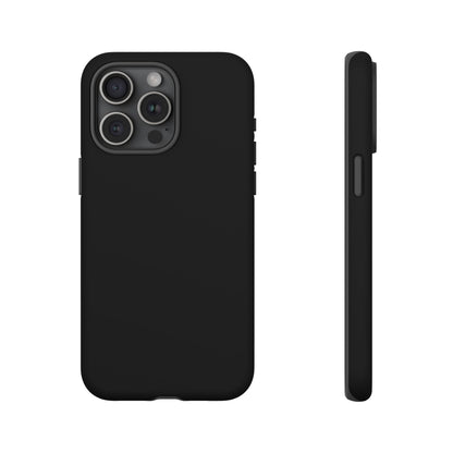 Black Tough Cell Phone Case Matte or Glossy Protective Case iPhone Samsung