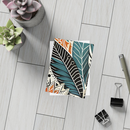 Botanical Leaves Blue Postcards