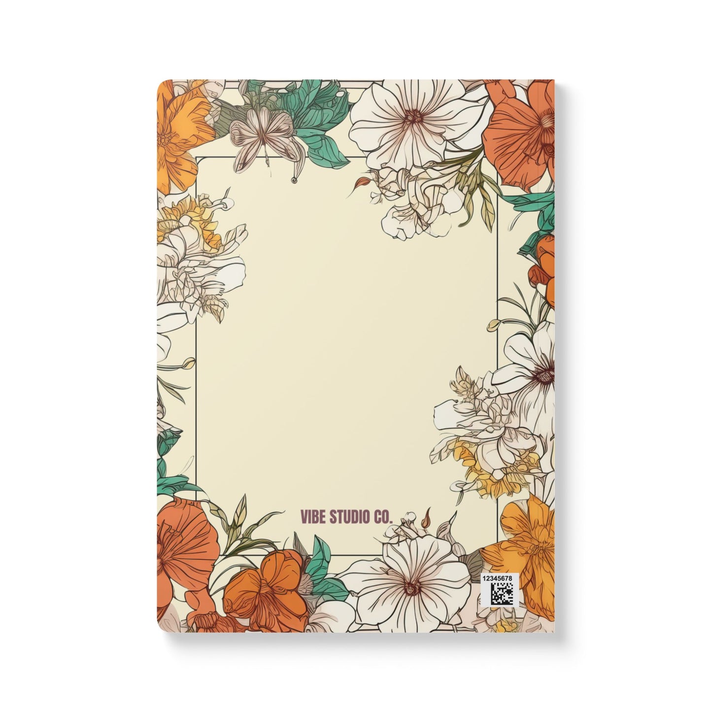 Watercolor Hibiscus Softcover Journal Floral Botanical Notebook A5 Lined Journal