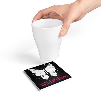 Wild & Free Butterfly Drink Coaster