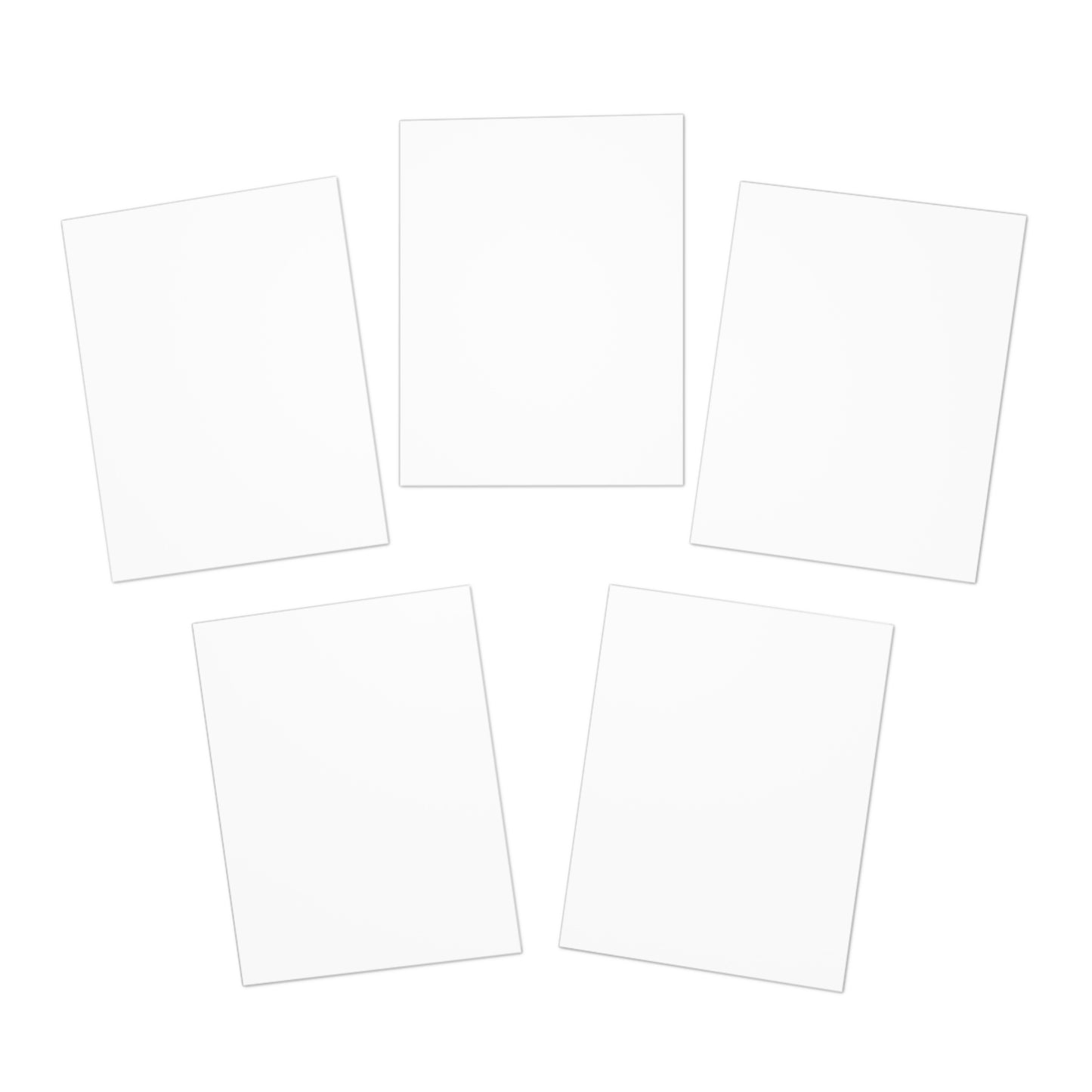 White Blank Folding Note Cards Pack of 5 w/ Envelopes | Coordinated Collection