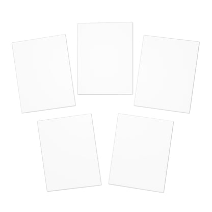 White Blank Folding Note Cards Pack of 5 w/ Envelopes | Coordinated Collection