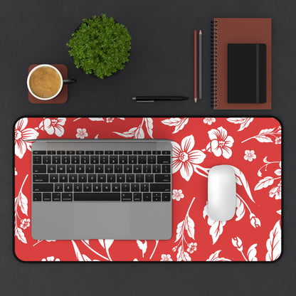 True Red Floral Desk Pad (12x18, 12x22 or 16x32)