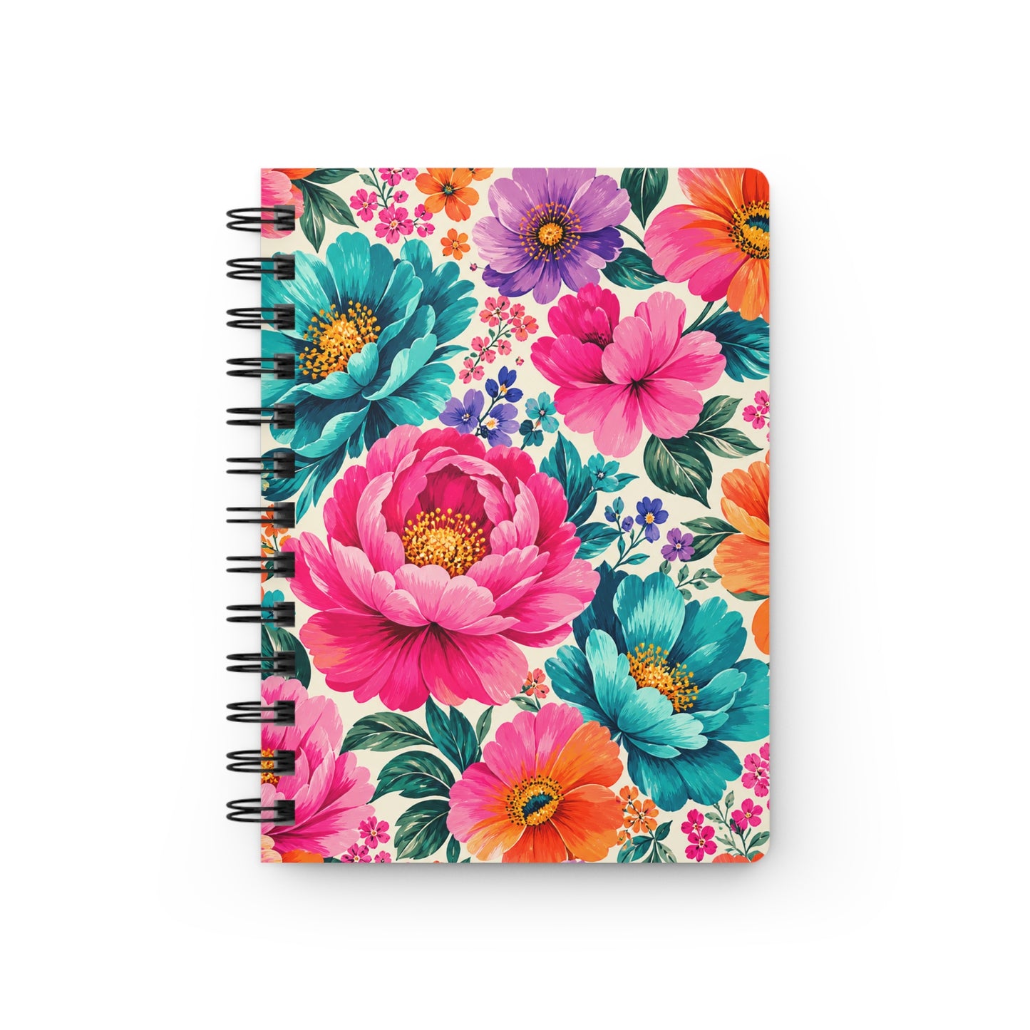 Dreamy Floral Spiral A5 Journal Floral Notebook