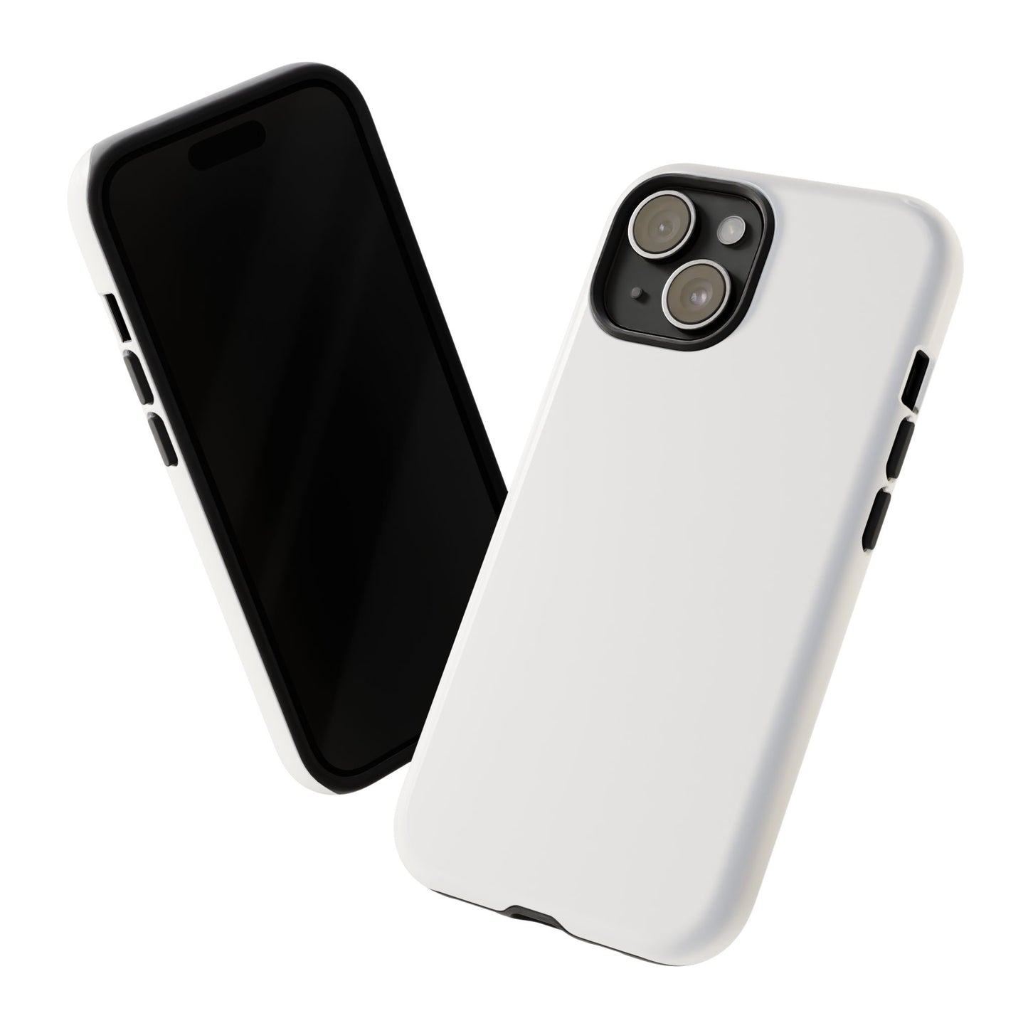 White Tough Cell Phone Case Matte or Glossy Protective Case iPhone Samsung