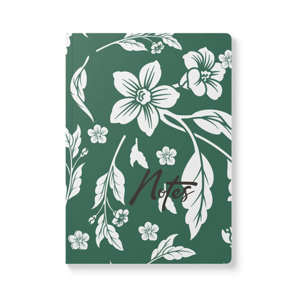 Leaf Green Floral A5 Lined Journal Coordinated Collection