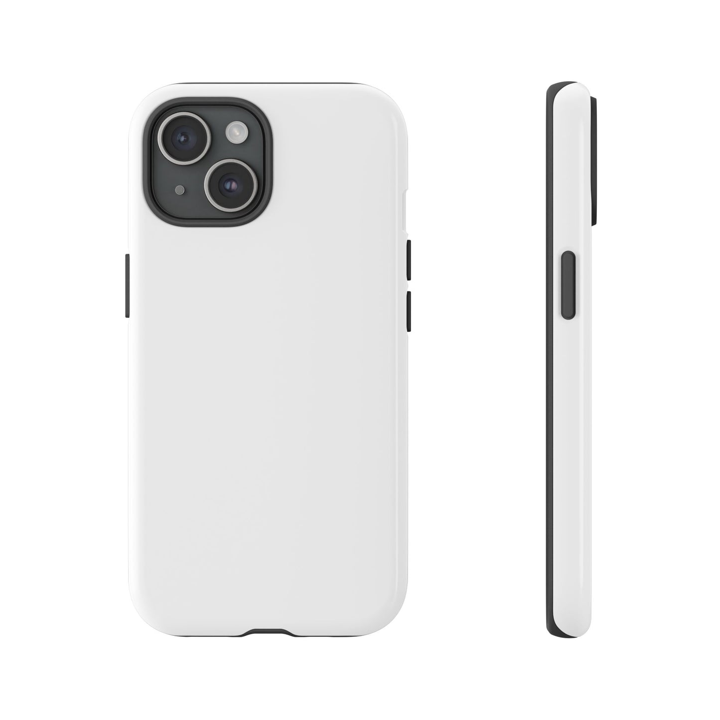 White Tough Cell Phone Case Matte or Glossy Protective Case iPhone Samsung