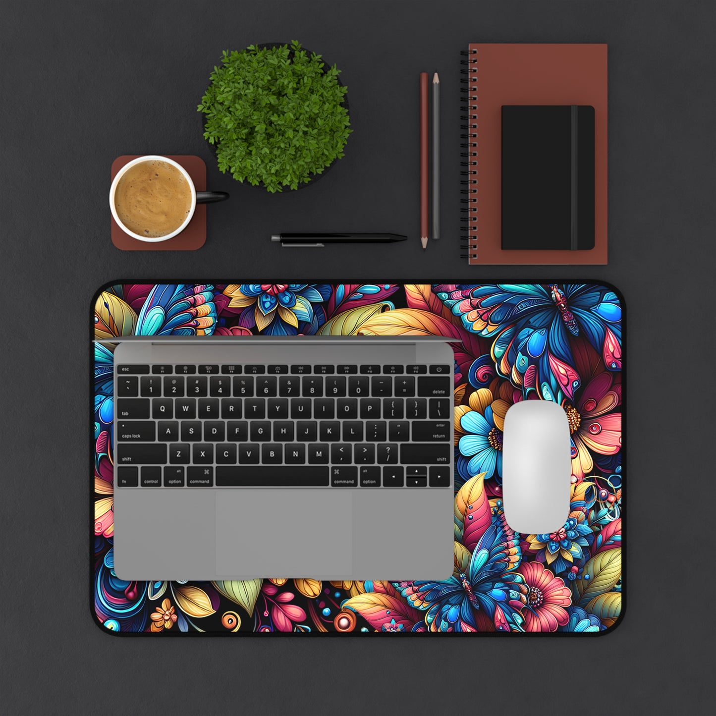 Butterfly Floral - Metamorphosis Design, Desk Pad