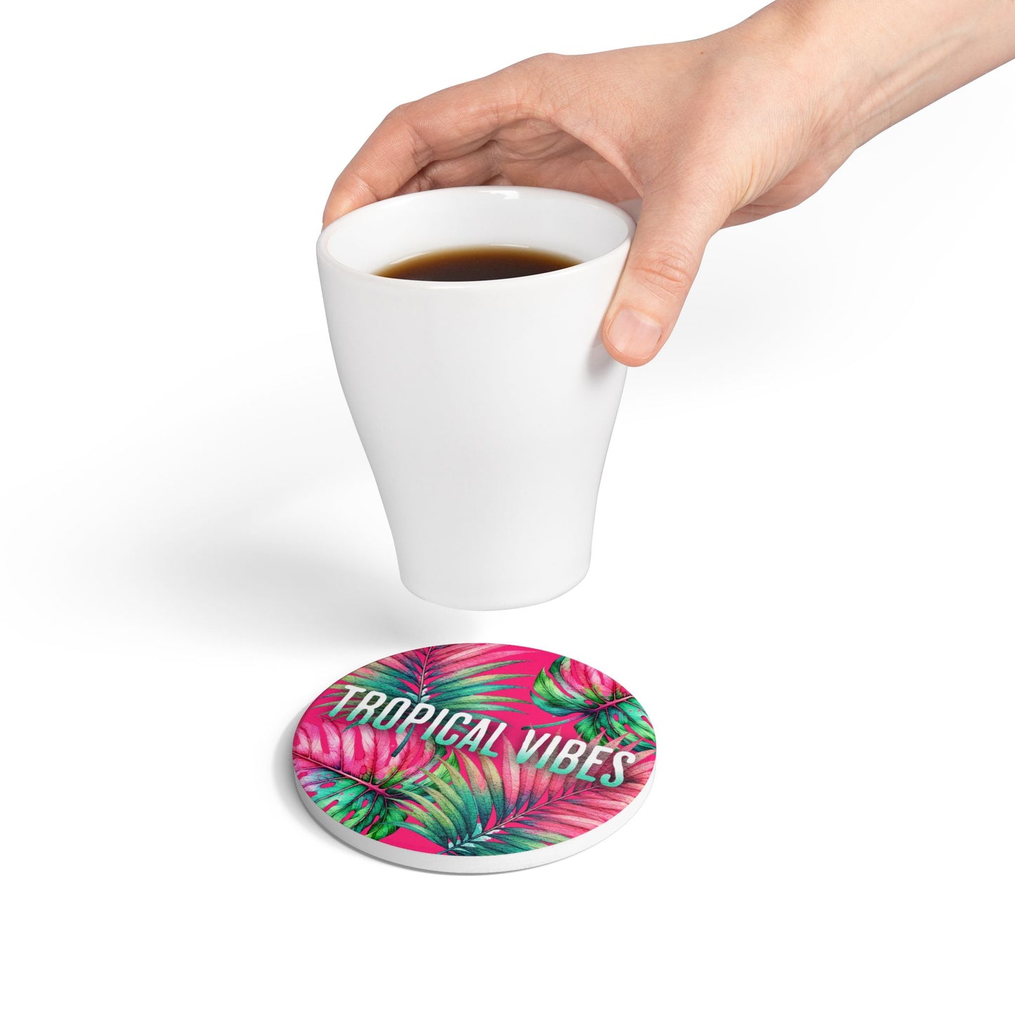 Tropical Vibes Ceramic Coaster