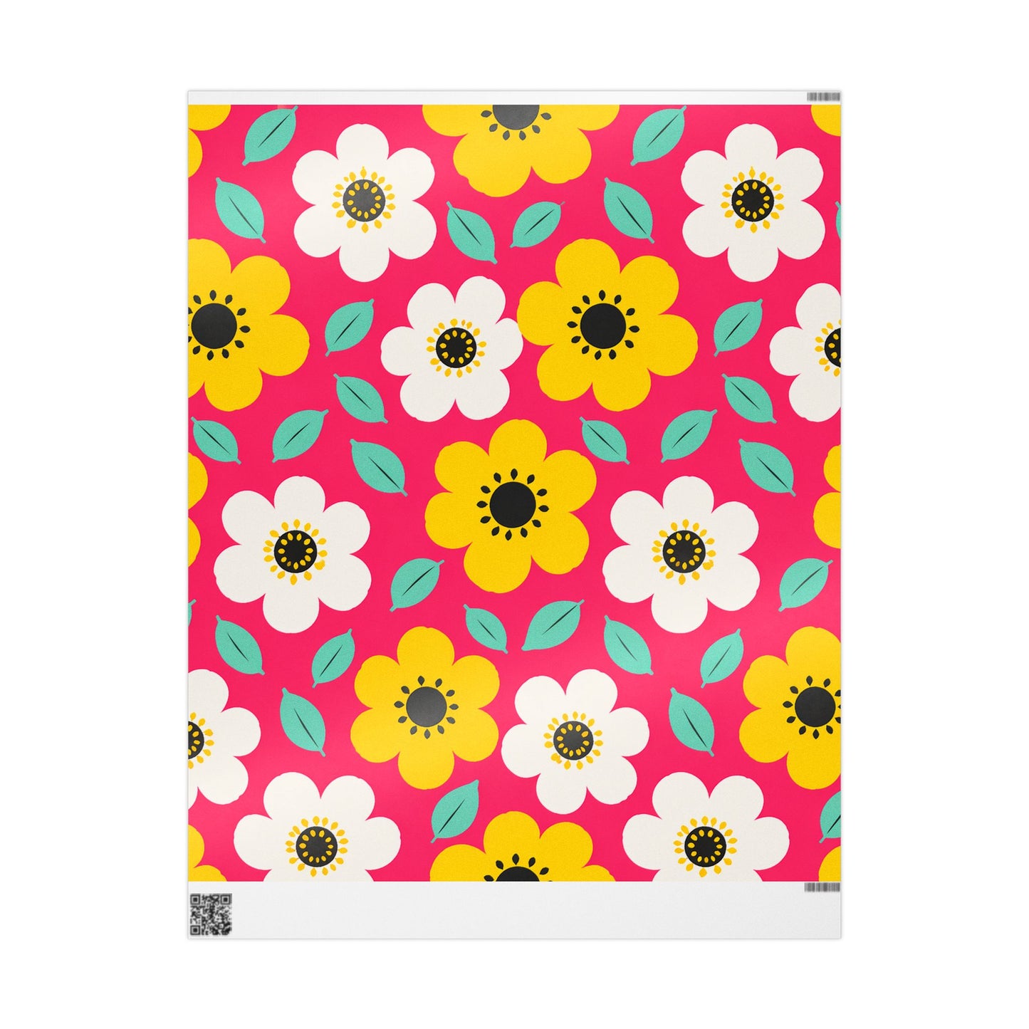 Happy Flower Wrapping Paper Retro Daisy Gift Wrap