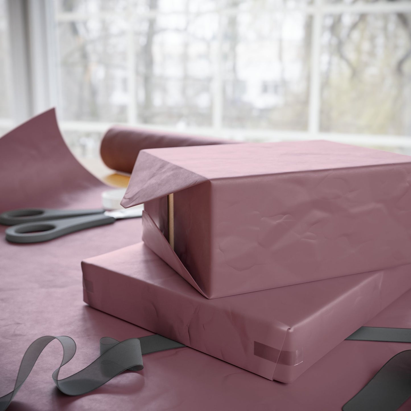 Mauve Wrapping Paper Matte or Glossy Gift Wrap 3 Sizes Fine Art Paper