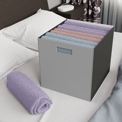 Grayscale Felt Storage Box Foldable Organizer Bin Home Storage Basket