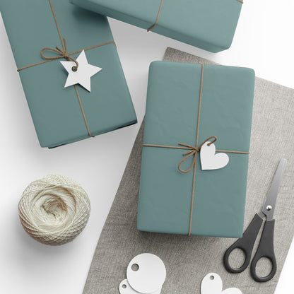 Dusty Blue Wrapping Paper Matte or Glossy Gift Wrap 3 Sizes Fine Art Paper