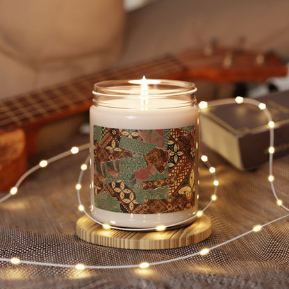 Mosaic Candle Batik Pattern 9oz Soy Candle