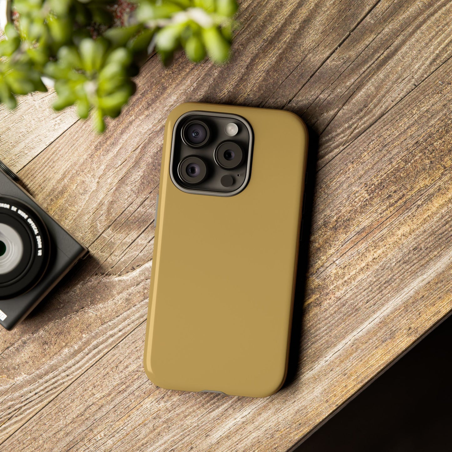 Muted Gold Tough Cell Phone Case Matte or Glossy Protective Case iPhone Samsung