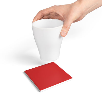 True Red Ceramic Coaster Round or Square | Coordinated Collection