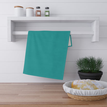 Deep Aqua Cotton Twill Tea Towel 18 x 30