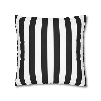 Black Stripe Canvas Pillow Cover 20x20