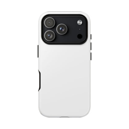 White Tough Cell Phone Case Matte or Glossy Protective Case iPhone Samsung